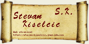 Stevan Kiselčić vizit kartica